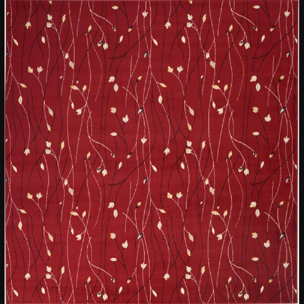 Nourison Modern Floral Rectangle Area Rug Grafix Red GRF15 Made In Turkey