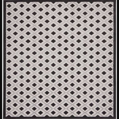 Nourison Modern Geometric Rectangle Area Rug Aloha Black White ALH26 Made In Turkey