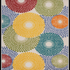 Nourison Modern Geometric Rectangle Area Rug Aloha Multicolor ALH29 Made In Turkey