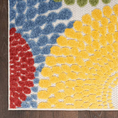 Nourison Modern Geometric Rectangle Area Rug Aloha Multicolor ALH29 Made In Turkey