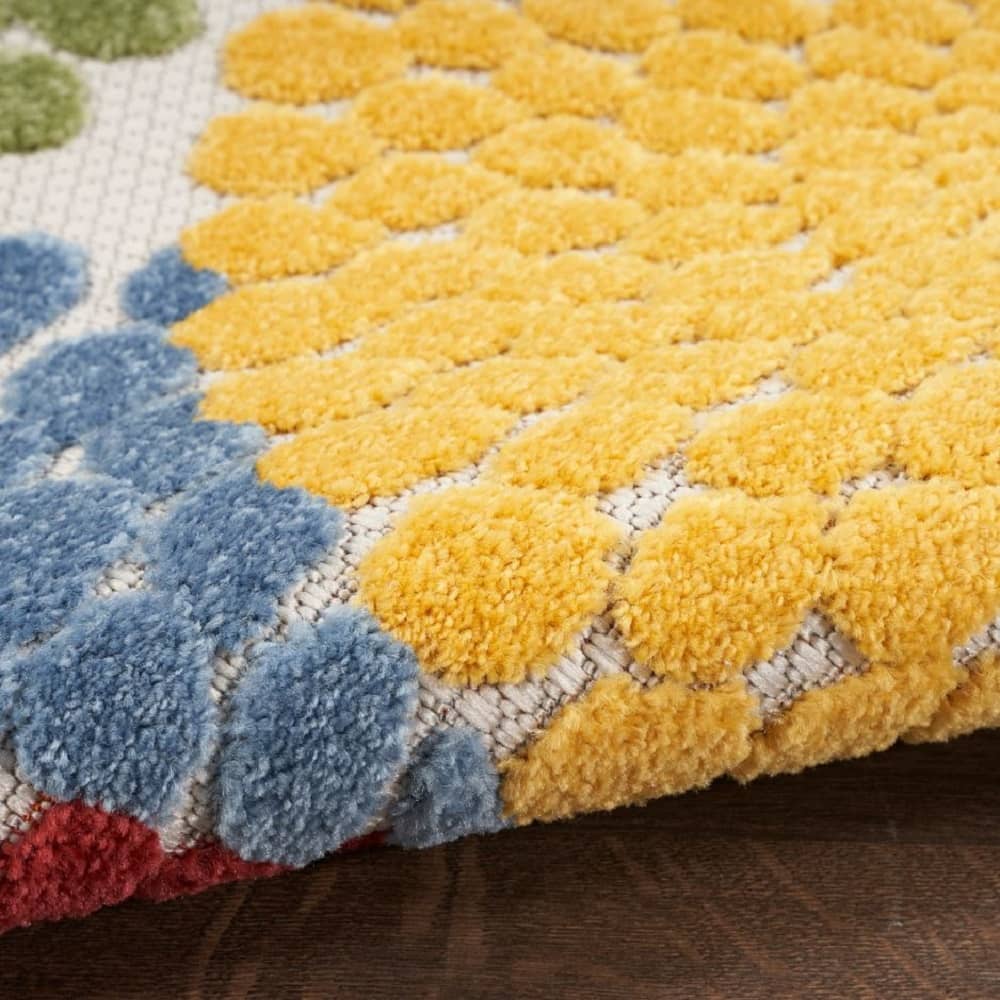 Nourison Modern Geometric Rectangle Area Rug Aloha Multicolor ALH29 Made In Turkey