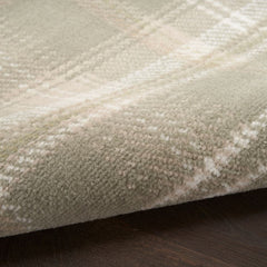 Nourison Rustic Plaid Rectangle Area Rug Grafix Olive GRF03 Made In Turkey