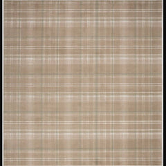 Nourison Rustic Plaid Rectangle Area Rug Grafix Taupe GRF03 Made In Turkey
