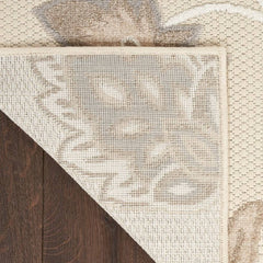 Nourison Sleek Floral Rectangle Area Rug Aloha Beige ALH31 Made In Turkey