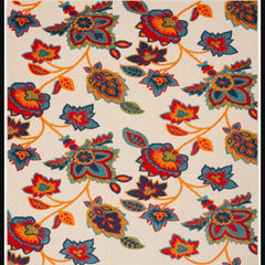Nourison Sleek Floral Rectangle Area Rug Aloha Multicolor ALH31 Made In Turkey