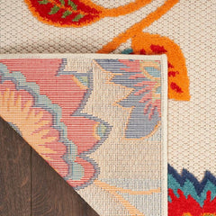 Nourison Sleek Floral Rectangle Area Rug Aloha Multicolor ALH31 Made In Turkey