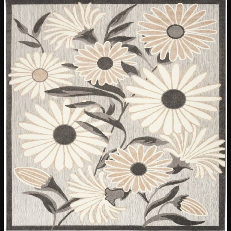 Nourison Sophisticated Floral Rectangle Area Rug Aloha Beige ALH33 Made In Turkey
