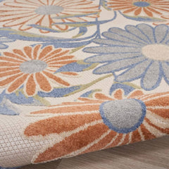 Nourison Sophisticated Floral Rectangle Area Rug Aloha Beige Multicolor ALH33 Made In Turkey