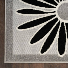 Nourison Sophisticated Floral Rectangle Area Rug Aloha Black ALH33 Made In Turkey