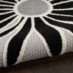 Nourison Sophisticated Floral Rectangle Area Rug Aloha Black ALH33 Made In Turkey