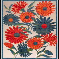Nourison Sophisticated Floral Rectangle Area Rug Aloha Ivory Multicolor ALH33 Made In Turkey