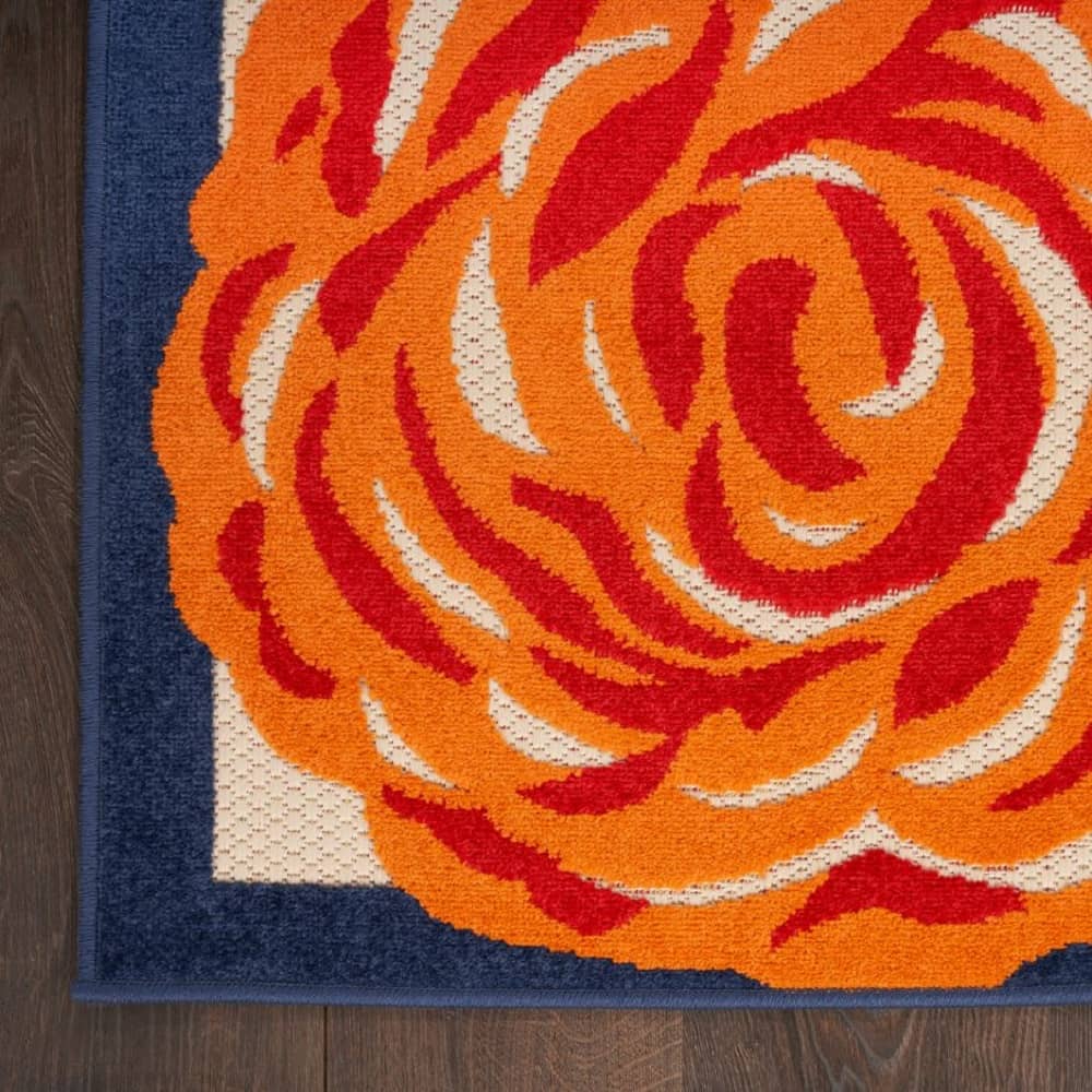 Nourison Stylish Floral Rectangle Area Rug Aloha Multicolor ALH32 Made In Turkey