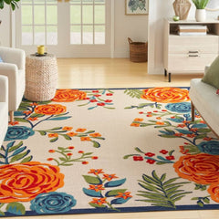 Nourison Stylish Floral Rectangle Area Rug Aloha Multicolor ALH32 Made In Turkey
