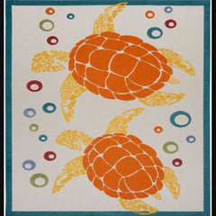 Nourison Trendy Animals Rectangle Area Rug Aloha Teal ALH27 Made In Turkey