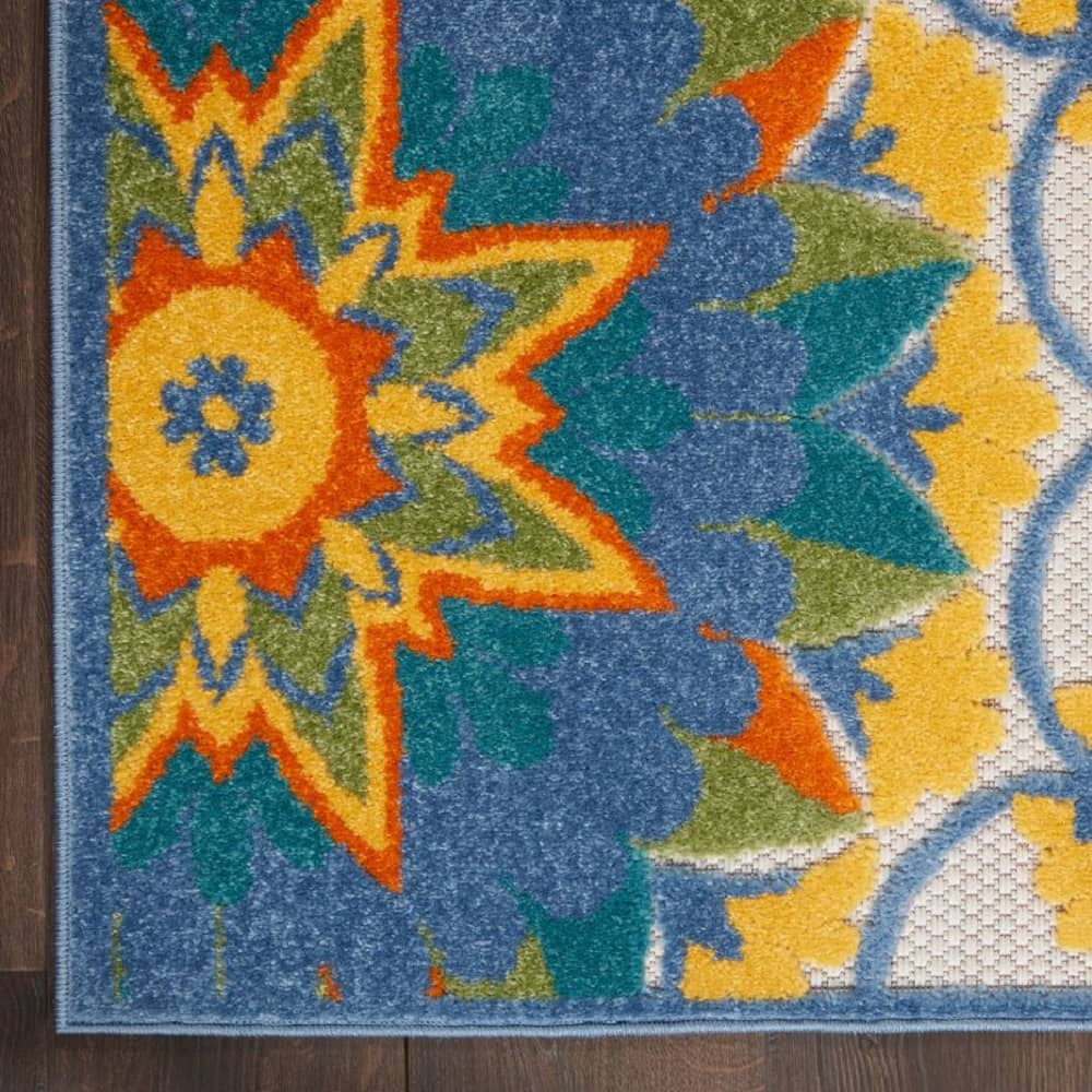 Nourison Vibrant Floral Rectangle Area Rug Aloha Multicolor ALH22 Made In Turkey