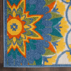 Nourison Vibrant Floral Rectangle Area Rug Aloha Multicolor ALH22 Made In Turkey