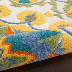Nourison Vibrant Floral Rectangle Area Rug Aloha Multicolor ALH22 Made In Turkey