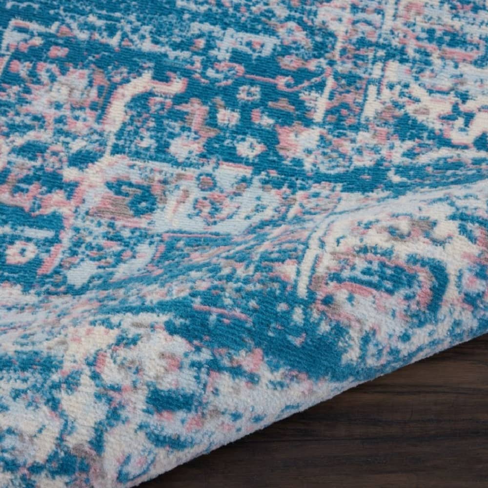 Nourison Vintage Persian Rectangle Area Rug Grafix Blue GRF14 Made In Turkey