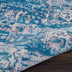 Nourison Vintage Persian Rectangle Area Rug Grafix Blue GRF14 Made In Turkey