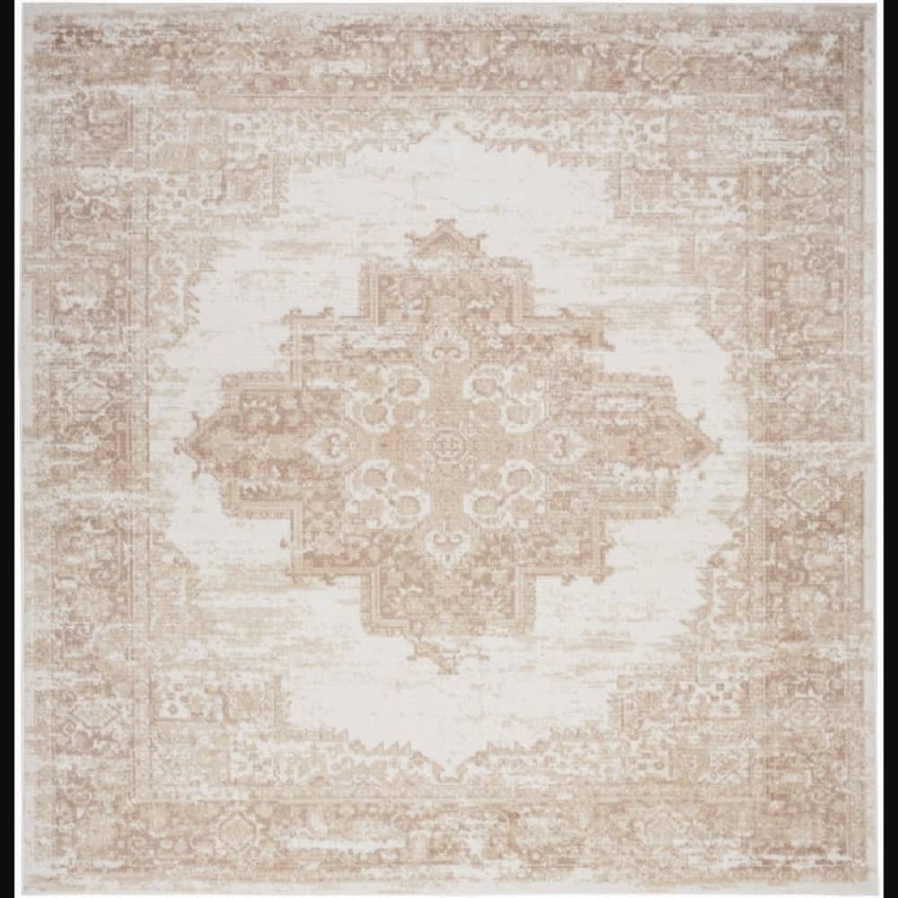 Nourison Vintage Persian Rectangle Area Rug Grafix Ivory Beige GRF14 Made In Turkey