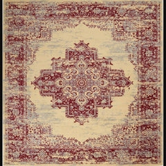 Nourison Vintage Persian Rectangle Area Rug Grafix Cream Red GRF14 Made In Turkey