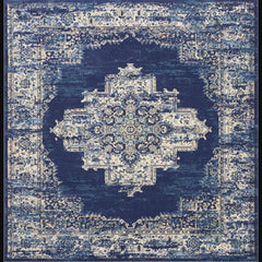Nourison Vintage Persian Rectangle Area Rug Grafix Navy Blue GRF14 Made In Turkey
