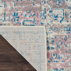 Nourison Vintage Persian Rectangle Area Rug Grafix Ivory Pink GRF14 Made In Turkey