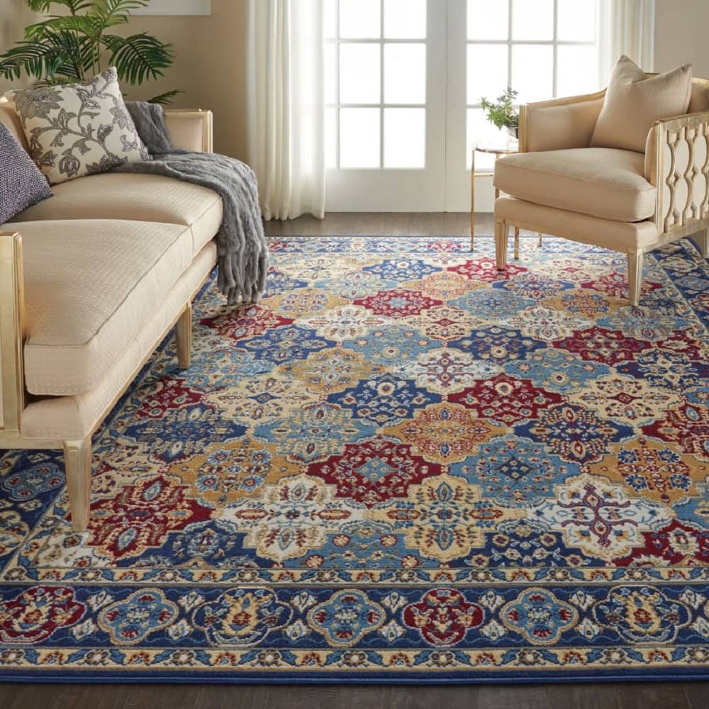 Nourison Vintage Persian Rectangle Area Rug Grafix Multicolor GRF31 Made In Turkey