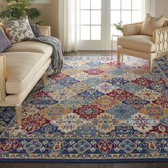Nourison Vintage Persian Rectangle Area Rug Grafix Multicolor GRF31 Made In Turkey