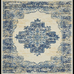 Nourison Vintage Persian Rectangle Area Rug Grafix White GRF14 Made In Turkey