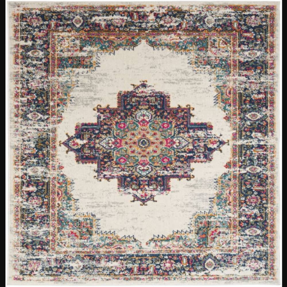 Nourison Vintage Persian Rectangle Area Rug Passion Ivory Blue PSN03 Made In Turkey