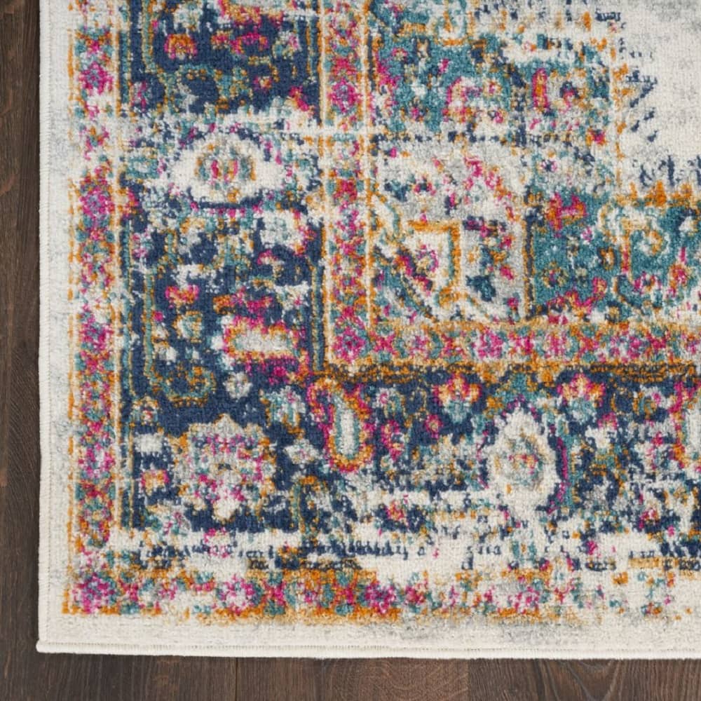 Nourison Vintage Persian Rectangle Area Rug Passion Ivory Blue PSN03 Made In Turkey