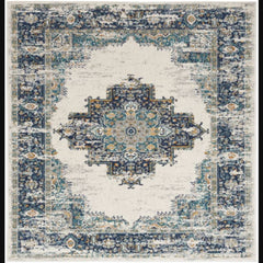 Nourison Vintage Persian Rectangle Area Rug Passion Ivory Grey Blue PSN03 Made In Turkey