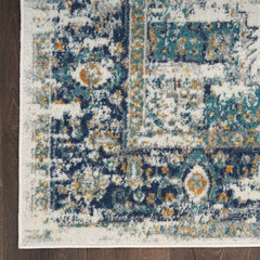 Nourison Vintage Persian Rectangle Area Rug Passion Ivory Grey Blue PSN03 Made In Turkey