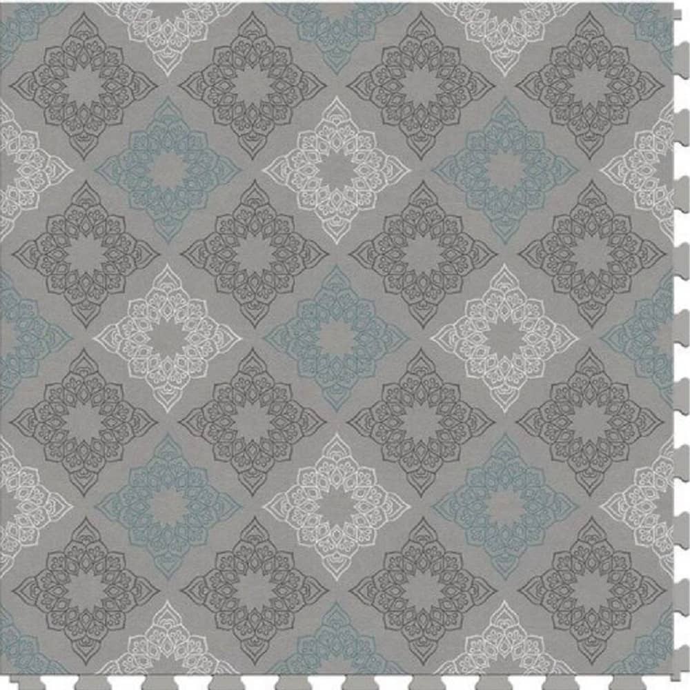 Perfection Margo Geometric Design Luxury Vinyl Tiles  Floating Floors Aegean Sea Multicolor