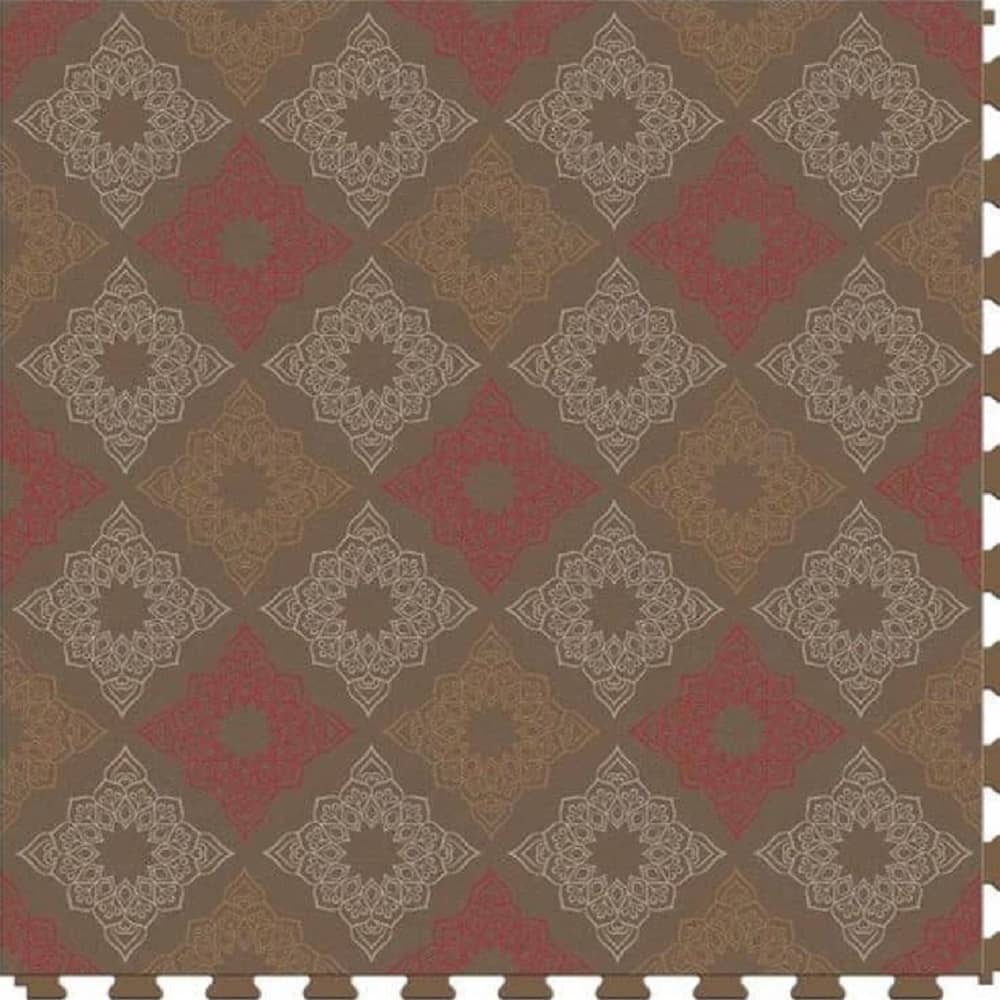 Perfection Margo Geometric Design Luxury Vinyl Tiles  Floating Floors Aegean Sunset Multicolor