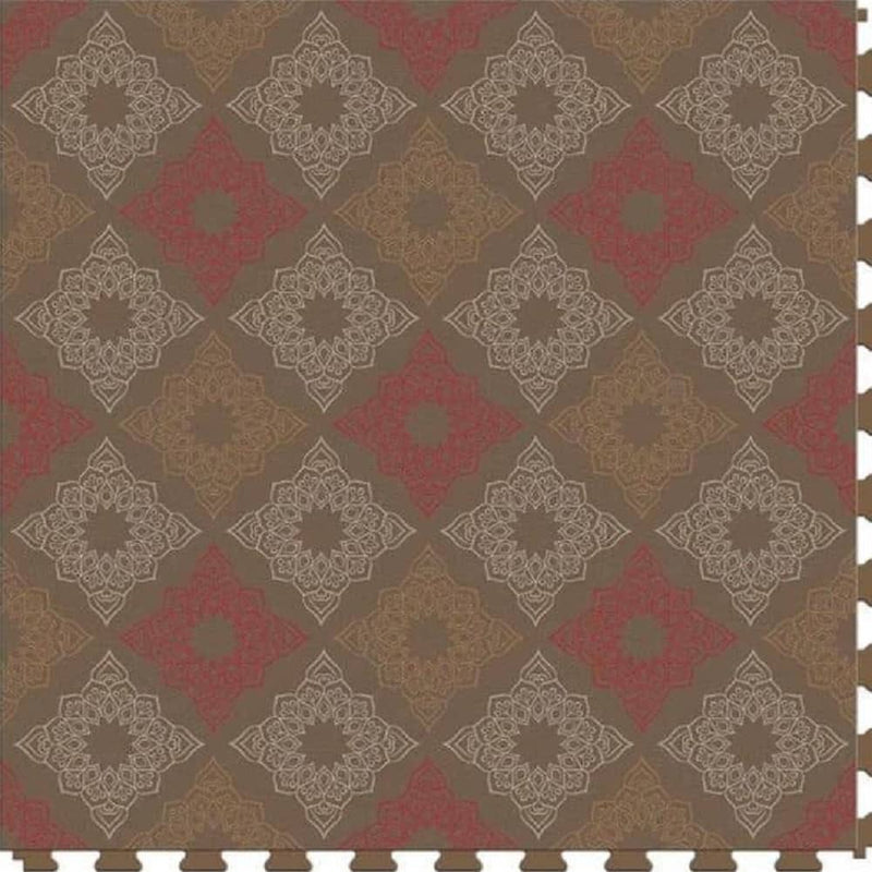 Perfection Margo Geometric Design Luxury Vinyl Tiles  Floating Floors Aegean Sunset Multicolor