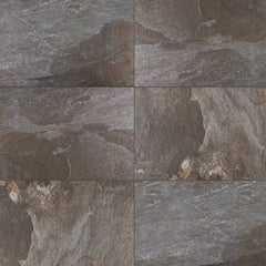 Surface Art Alps Slate Porcelain Tile Floor Charcoal Made in Ecuador