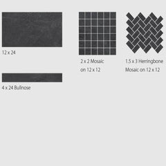 Surface Art Absolute Porcelain Tile Floor 12x24 Black