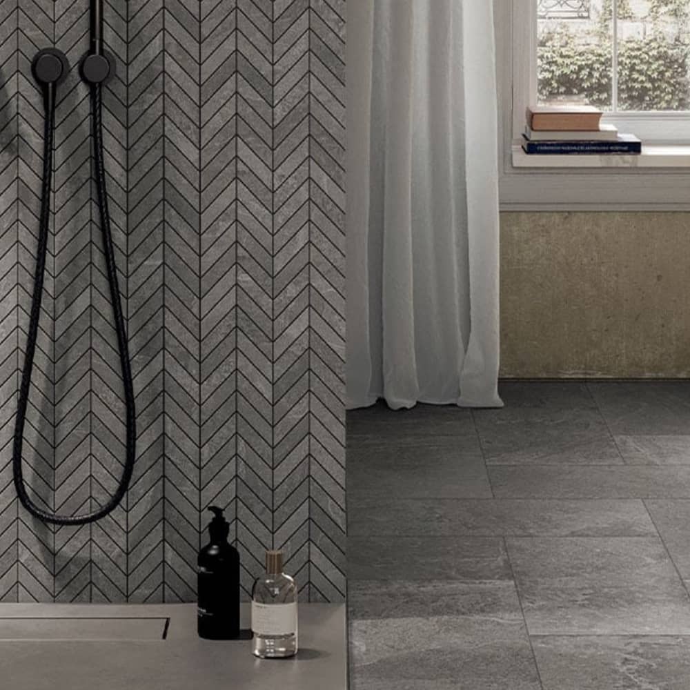 Surface Art Absolute Slate Porcelain Tile Floor Grey Made in the USA