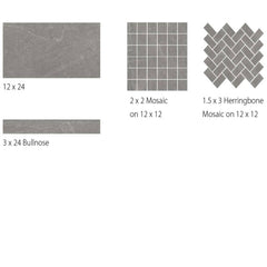 Surface Art Absolute Slate Porcelain Tile Floor Grey Made in the USA