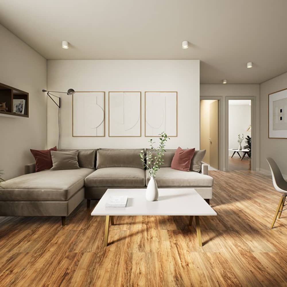 WE Cork Digital Print Cork Floating Floor Serenity Blond Sunrise Acacia